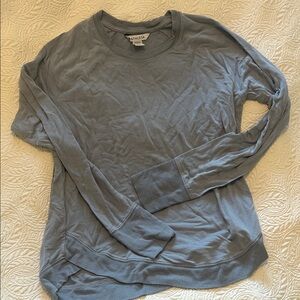 Athleta Dusty Blue Long Sleeve Crew Sweatshirt